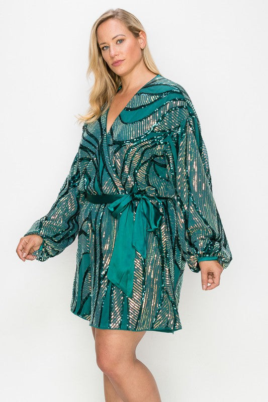 Plus size Sequin Romper