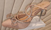 New Lace Up Ankle Strap Pointy Toe Stiletto Sandals Bowtie Rhinestone Ladies Thin High Heel Sandals Dress Shoes