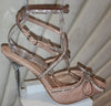 New Lace Up Ankle Strap Pointy Toe Stiletto Sandals Bowtie Rhinestone Ladies Thin High Heel Sandals Dress Shoes