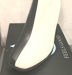 black and white boot