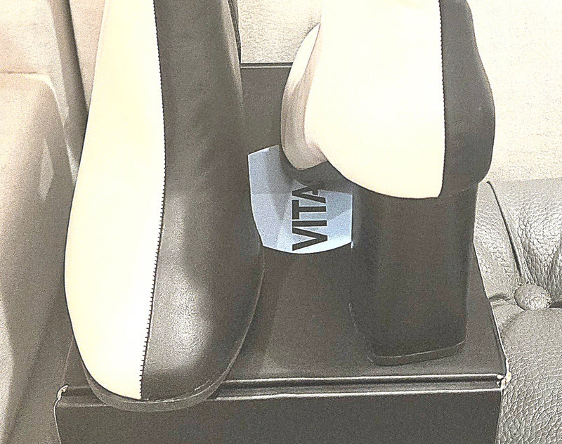 black and white boot