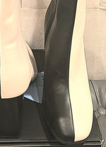 black and white boot