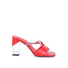 FINEAPPLE CRYSTAL LOOP MID HEEL SANDALS