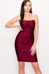 Off Shoulder Ruched Bodycon Dress