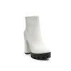 LONDON RAG MOLESKI SOLID TEXTURED BLOCK HEELED BOOT