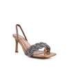 HIGH SOCIAL DIAMANTE BRAIDED TRAP SANDALS