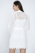 Lace Shirt Mini Dress