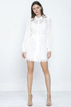Lace Shirt Mini Dress