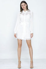 Lace Shirt Mini Dress