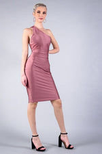 Sexy One Shoulder Back Bow Mini Dress