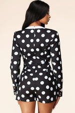 Polka Dot Long Sleeve Romper