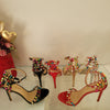 New Charming Women Open Toe Ankle Strap Stiletto High Heel Dress Sandals Elegant Wedding Party Shoes