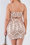 Plus size sequin body mini dress