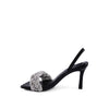 HIGH SOCIAL DIAMANTE BRAIDED TRAP SANDALS