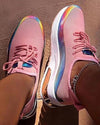 Colorblock Lace-up Breathable Sneakers