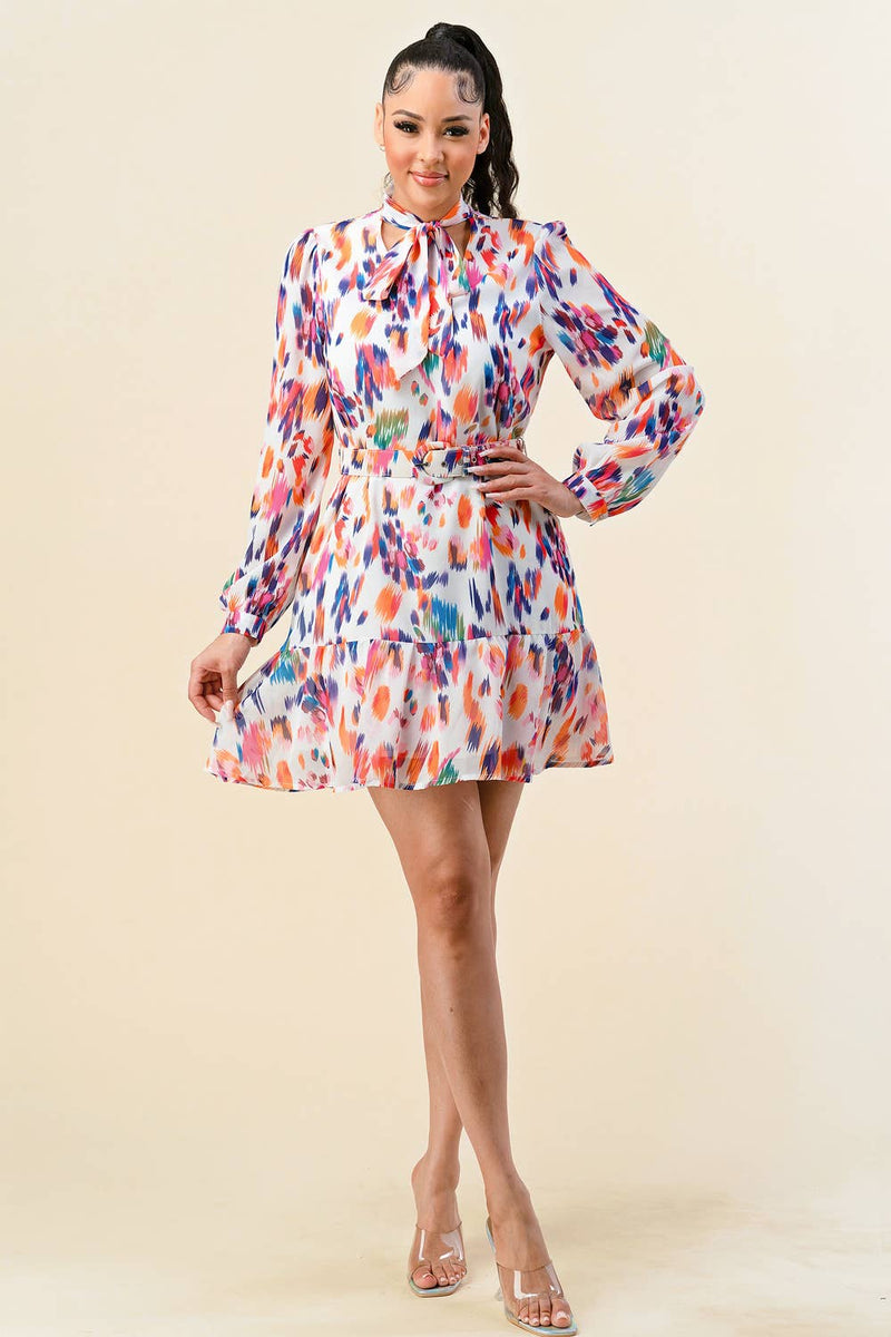 V-neck Mini Dress