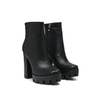 LONDON RAG MOLESKI SOLID TEXTURED BLOCK HEELED BOOT