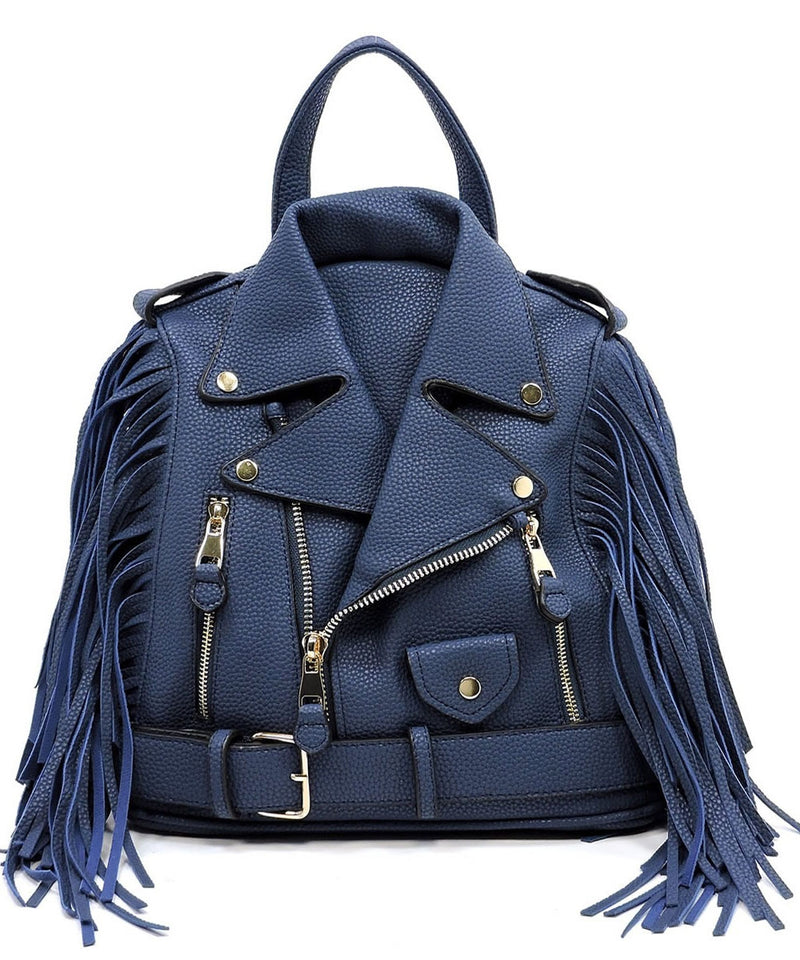 Motorcycle Jacket Fringe Backpack LY