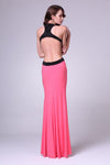 Halter Neck Sheath Shape Long Evening Dress CD8110