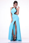 Halter Neck Sheath Shape Long Evening Dress CD8110