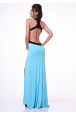 Halter Neck Sheath Shape Long Evening Dress CD8110