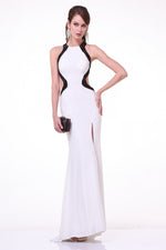 Halter Neck Sheath Shape Long Evening Dress CD8110