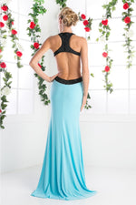 Halter Neck Sheath Shape Long Evening Dress CD8110