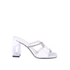 FINEAPPLE CRYSTAL LOOP MID HEEL SANDALS