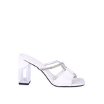 FINEAPPLE CRYSTAL LOOP MID HEEL SANDALS