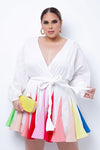 Plus Size Destiny Mini Dress - White