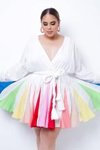 Plus Size Destiny Mini Dress - White