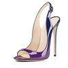 Women High Heel Summer Sandals Snakeskin Leather Dress shoe Evening Party Slingback Open toe Pumps