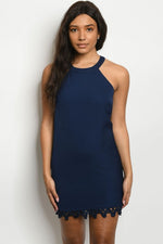 NAVY BLUE MINI DRESS