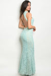 OPEN BACK MINT PARTY DRESS