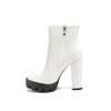 LONDON RAG MOLESKI SOLID TEXTURED BLOCK HEELED BOOT