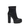 LONDON RAG MOLESKI SOLID TEXTURED BLOCK HEELED BOOT