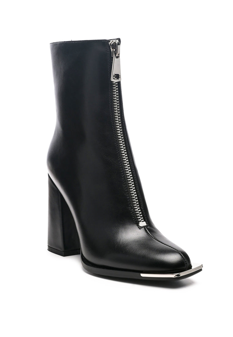 Black zip boot