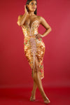 BS4182-SET_Bustier Top & Skirt set-M
