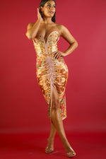 BS4182-SET_Bustier Top & Skirt set-M