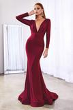 Deep V-Neck Mermaid  Dress CD0168