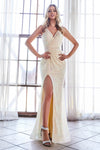 Sequined Mermaid Shape Leg Slit Evening Dress CDS369