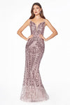 V-Neck Spaghetti Strap Mermaid Prom Dress CDCR843