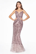 V-Neck Spaghetti Strap Mermaid Prom Dress CDCR843