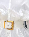 Ruched-Lantern-Sleeve-Top