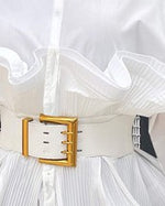 Ruched-Lantern-Sleeve-Top
