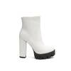 LONDON RAG MOLESKI SOLID TEXTURED BLOCK HEELED BOOT