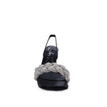 HIGH SOCIAL DIAMANTE BRAIDED TRAP SANDALS