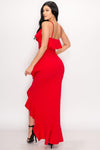 High low ruffle dress