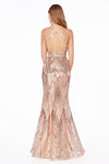 Sequined Mermaid V-Neck Dress CDJ9665