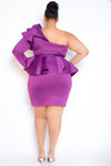 One shoulder Ruffle dress